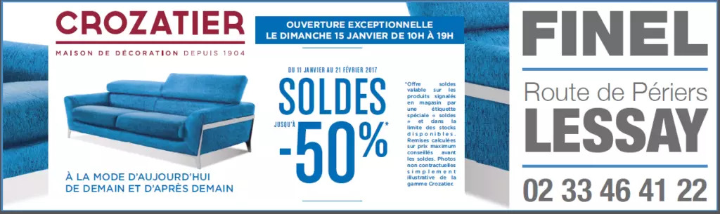Création graphique encart presse pour les soldes - Toile de com agence de communication globale