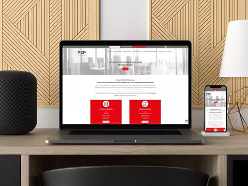 Création de site internet PSP Equipement- Toile de com agence digitale caen