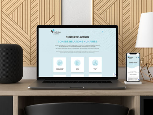 Création de site internet Synthèse Action - Toile de com agence digitale caen
