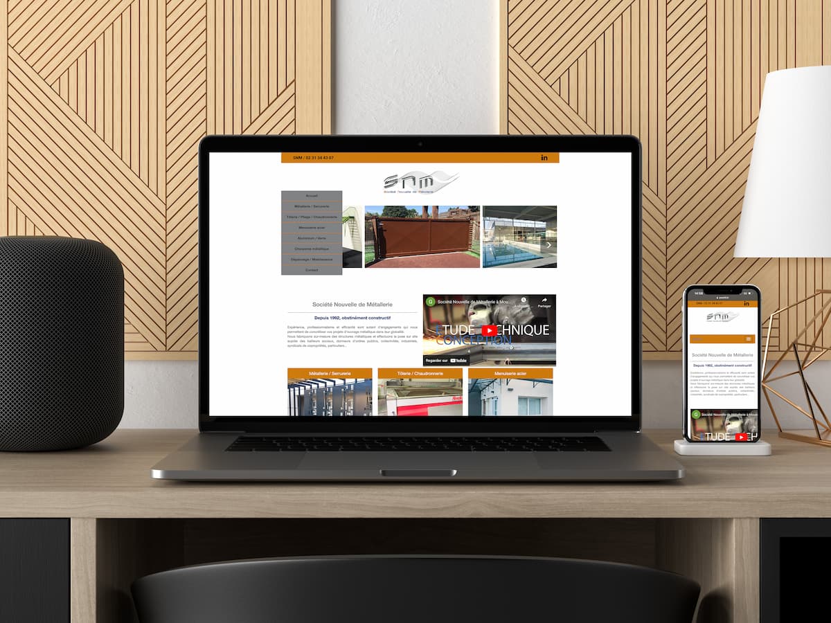 Création de site internet SNM - Toile de com agence digitale caen