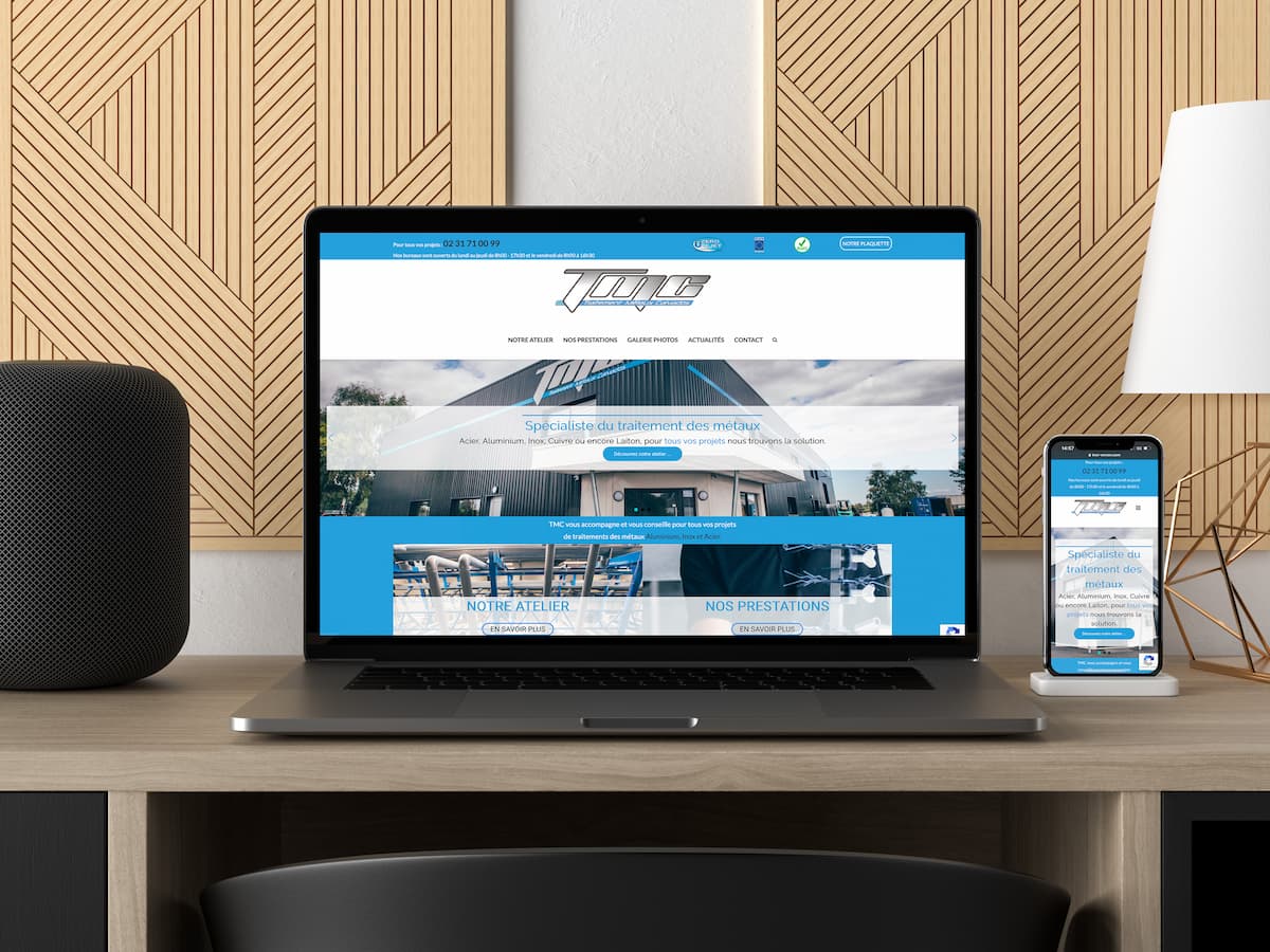 Création de site internet TMC VERSON - Toile de com agence digitale caen