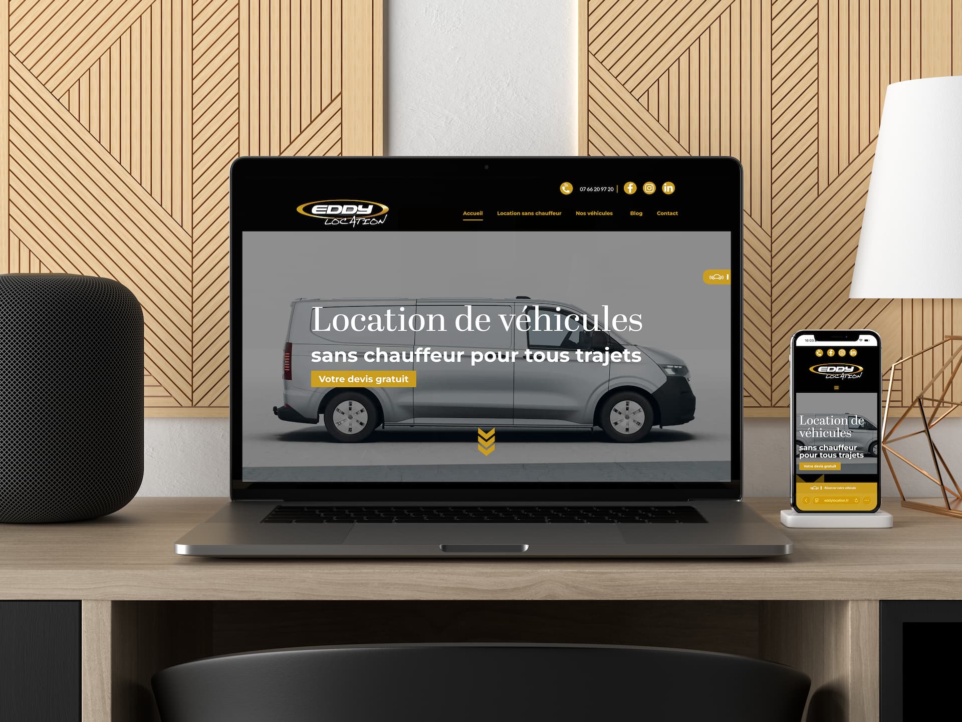 Création de site internet eddy location - Toile de com agence digitale caen